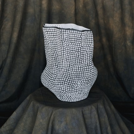 Vase anemone 43cm black and white Kare Design