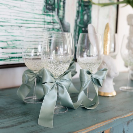 Wine Glass Confetti green (6/set) Kare Design