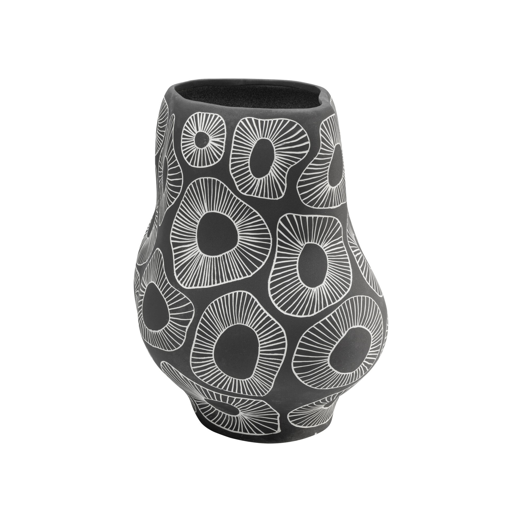 Vase Anemone gris 33cm