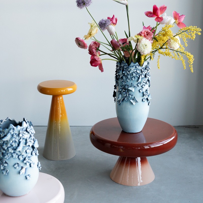 Table d'appoint en acier dégradé de jaune - Rici - Kare Design