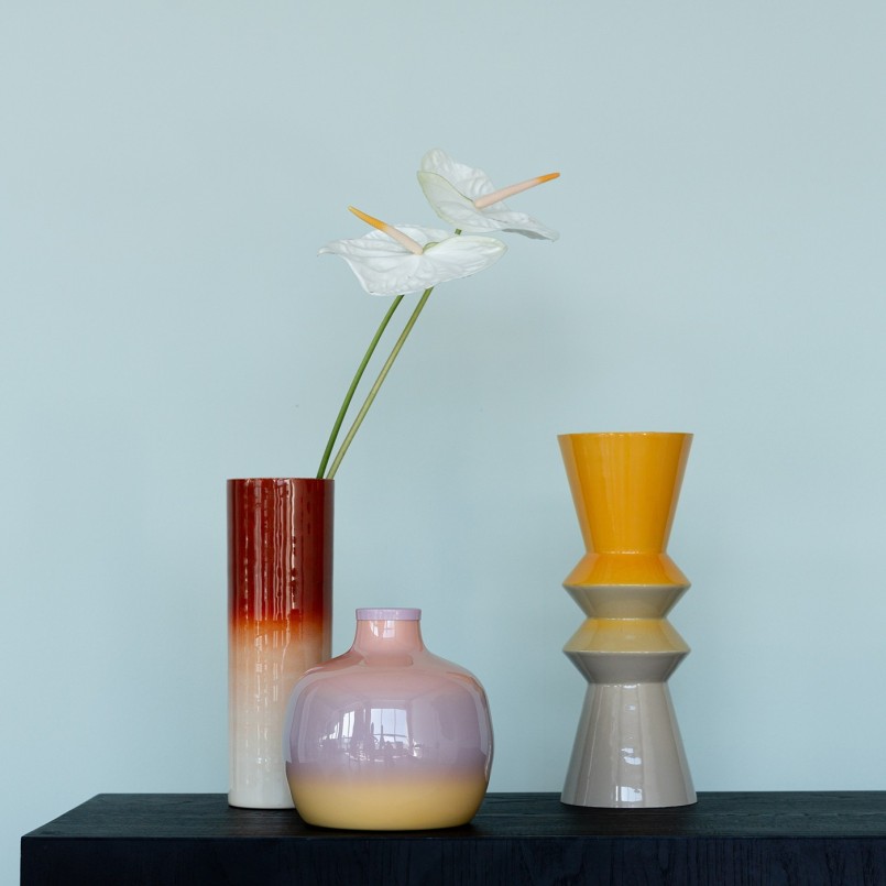 Vase jaune en acier -Rici Swing - Kare Design