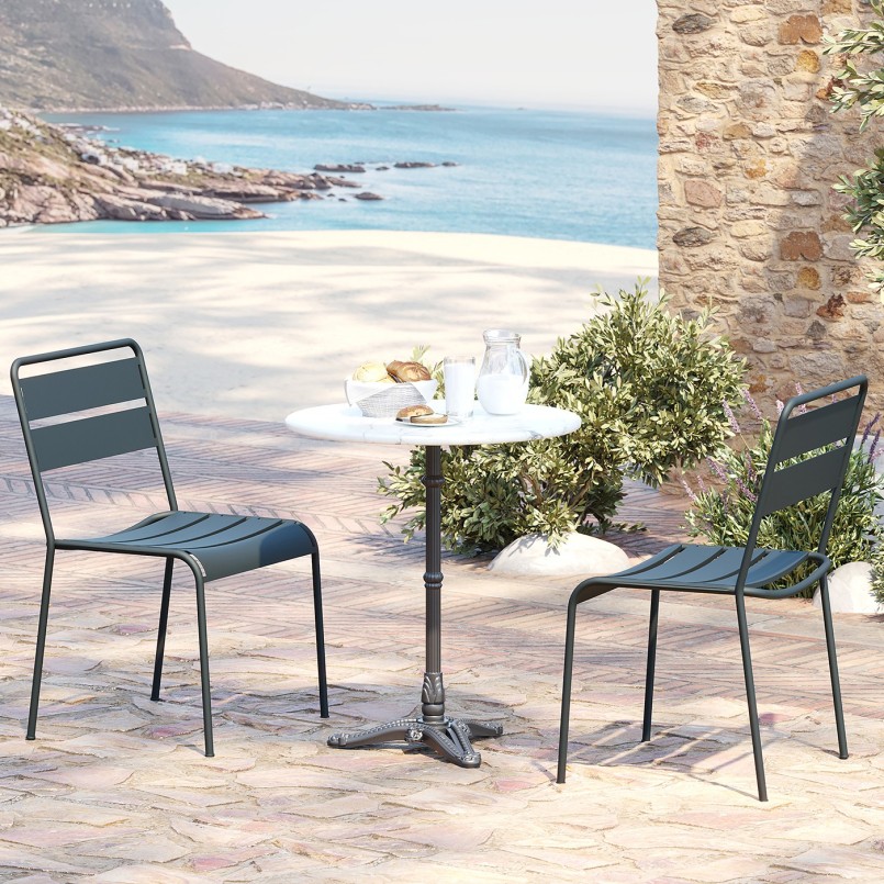 Table en marbre blanc - Bistrot - Kare Design