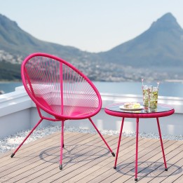Fauteuil de jardin rose - Acapulco Mono - Kare Design