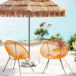 Orange garden armchair - Acapulco - Kare Design