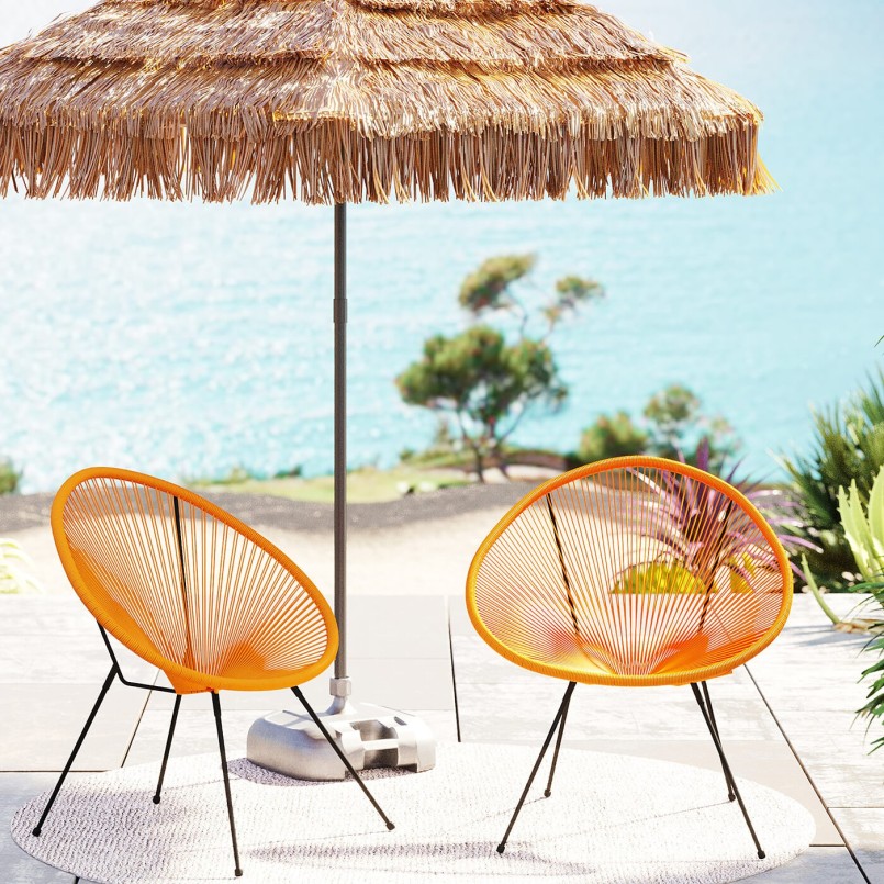 Orange garden armchair - Acapulco - Kare Design