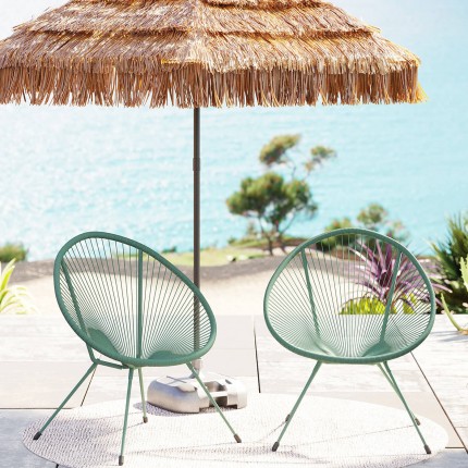 Outdoor Armchair Acapulco Mono green Kare Design