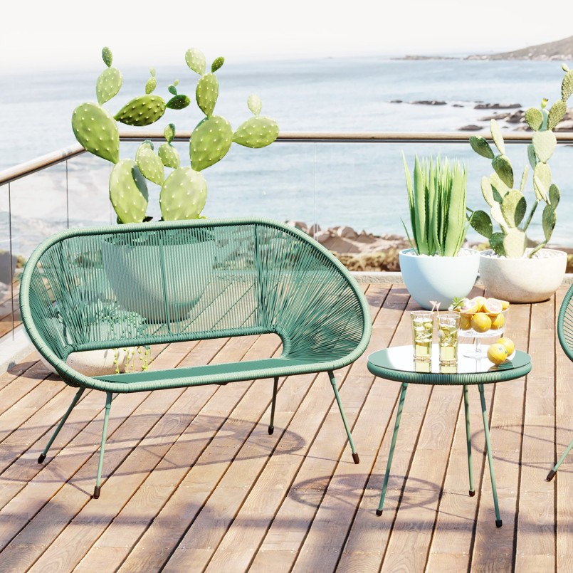 Green garden side table - Acapulco - Kare Design