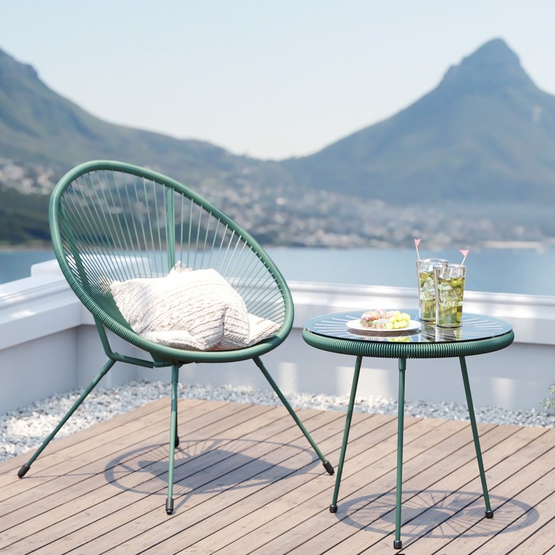 Table d'appoint de jardin verte - Acapulco Mono - Kare Design