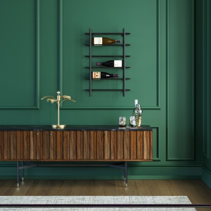 Wall Wine Shelf Cape Town 68cm black Kare Design