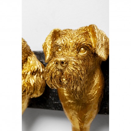 Wall Coat Rack dogs 31cm gold Kare Design