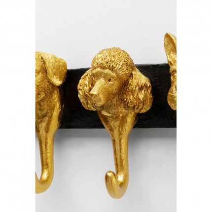 Wall Coat Rack dogs 69cm gold Kare Design