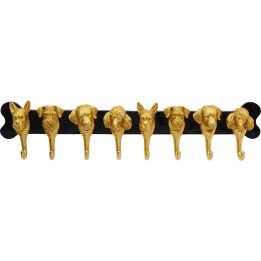 Garderobe murale Dog Family doré 69cm