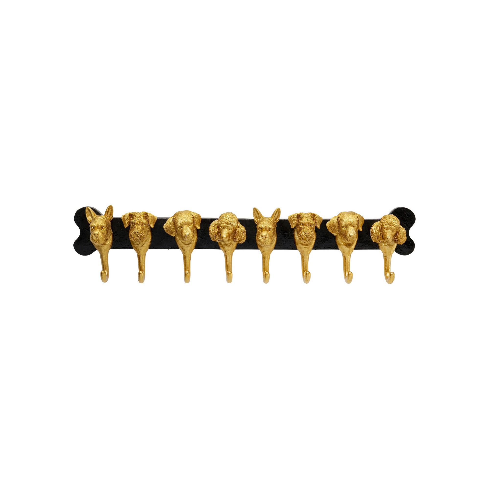Garderobe murale Dog Family doré 69cm