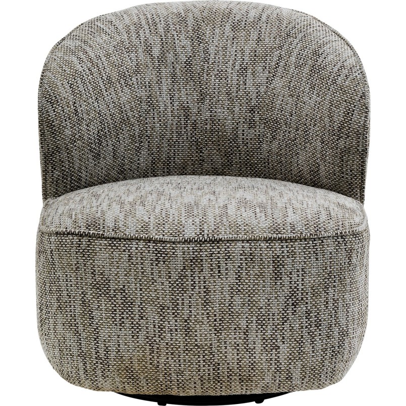 Fauteuil pivotant gris bouclé - Ellie - Kare Design