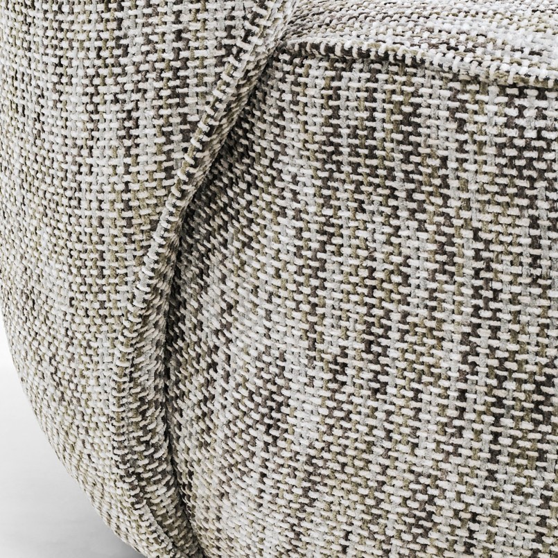 Fauteuil pivotant gris bouclé - Ellie - Kare Design