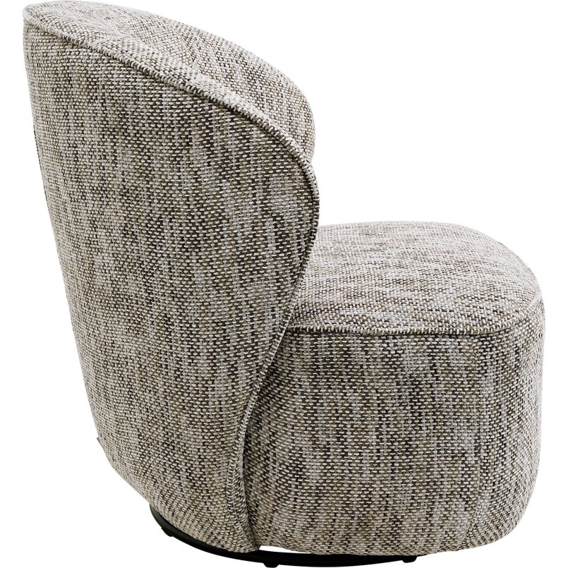 Fauteuil pivotant gris bouclé - Ellie - Kare Design