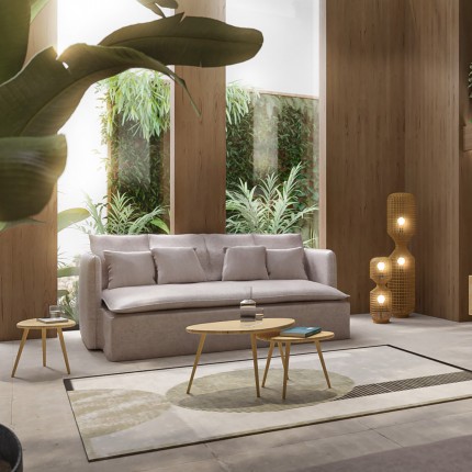 Sofa Boheme 3-seater cream Kare Design
