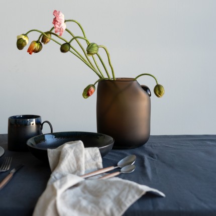 Assiettes creuses Kassandra noires 23cm set de 4 Kare Design