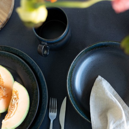 Assiettes creuses Kassandra noires 23cm set de 4 Kare Design
