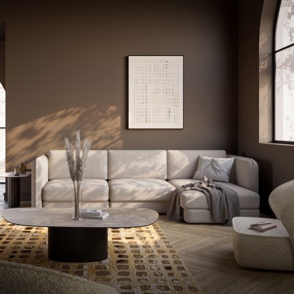 Corner Sofa Karma right cream Kare Design