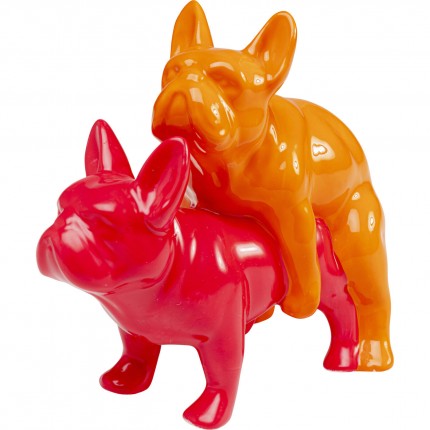 Déco Love Dogs orange et rouge Kare Design