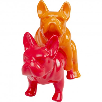 Déco Love Dogs orange et rouge Kare Design