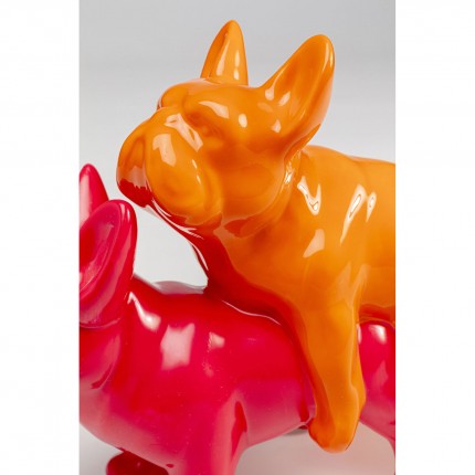 Déco Love Dogs orange et rouge Kare Design