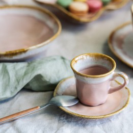 Pink stoneware coffee cups - Nala - Kare Design