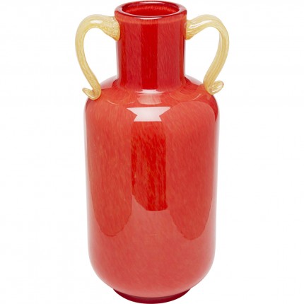 Vase Salut 36cm rouge à hanses Kare Design