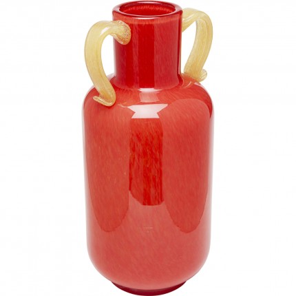 Vase Salut 36cm rouge à hanses Kare Design