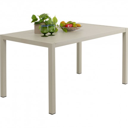 Table de jardin Madagascar 140x80cm grise Kare Design
