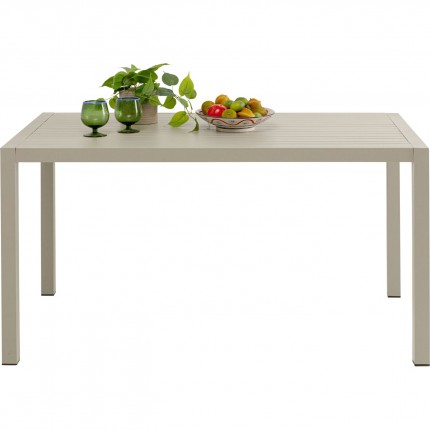 Table de jardin Madagascar 140x80cm grise Kare Design