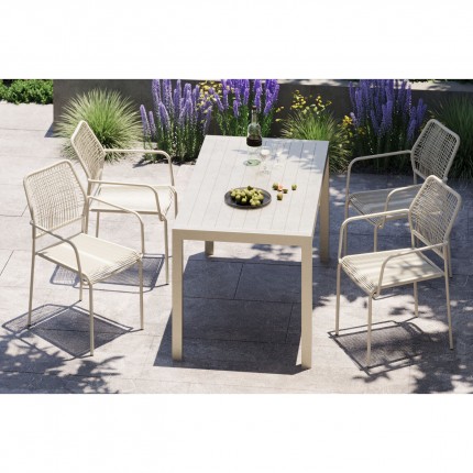 Table de jardin Madagascar 140x80cm grise Kare Design