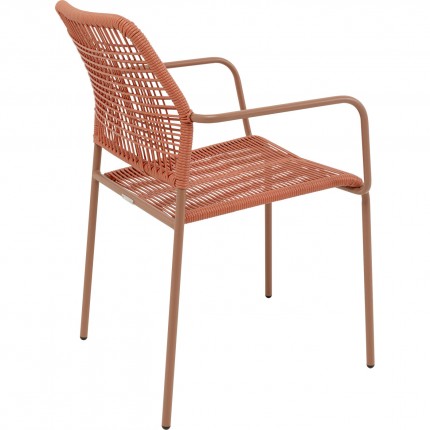 Outdoor chair with armrests Madagascar red Kare Design