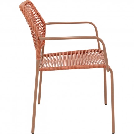 Outdoor chair with armrests Madagascar red Kare Design
