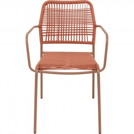 Outdoor chair with armrests Madagascar red Kare Design
