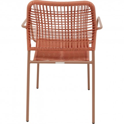 Outdoor chair with armrests Madagascar red Kare Design