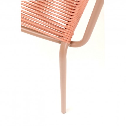Chaise de jardin avec accoudoirs Madagascar rouge Kare Design