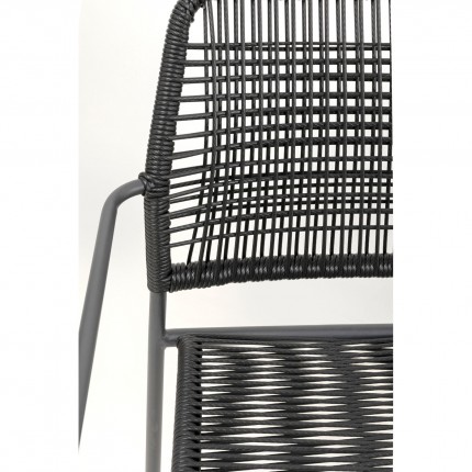 Chaise de jardin avec accoudoirs Madagascar noire Kare Design
