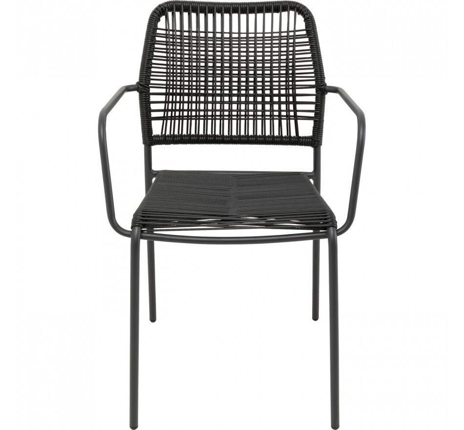Chaise de jardin avec accoudoirs Madagascar anthracite Kare Design Chaise de jardin avec accoudoirs Madagascar anthracite Kare Design