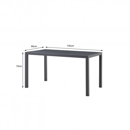 Outdoor Table Madagascar 140x80cm black Kare Design