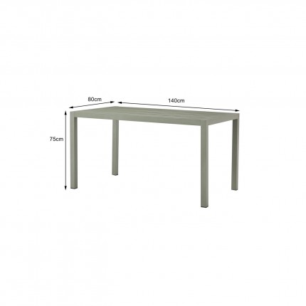Outdoor Table Madagascar 140x80cm green Kare Design