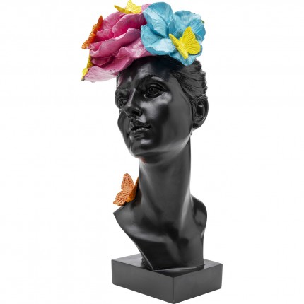 Déco femme noire papillons 41cm Kare Design