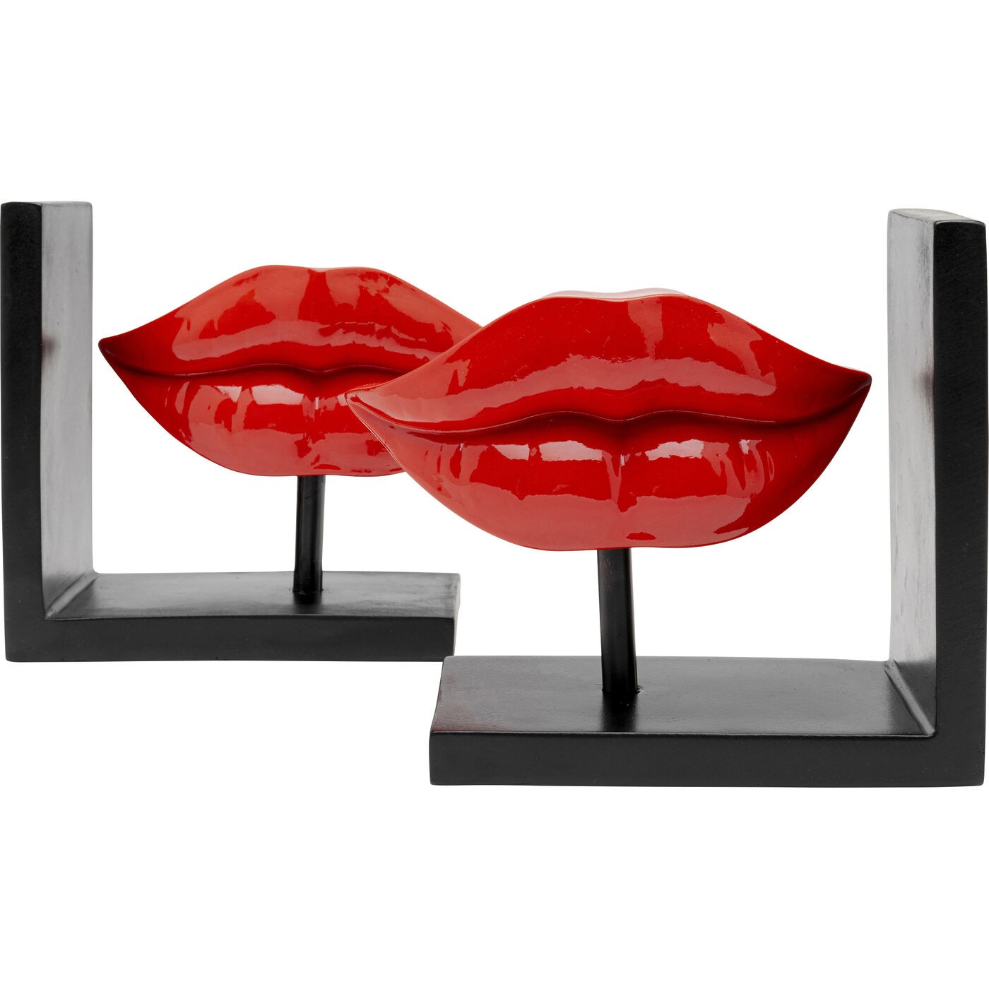 Serre-livres lèvres rouges set de 2 Kare Design Serre-livres lèvres rouges set de 2 Kare Design