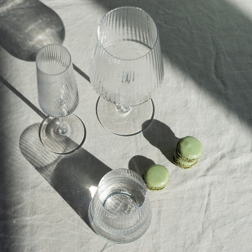 Verres à eau set de 4 - Riffle - Kare Design