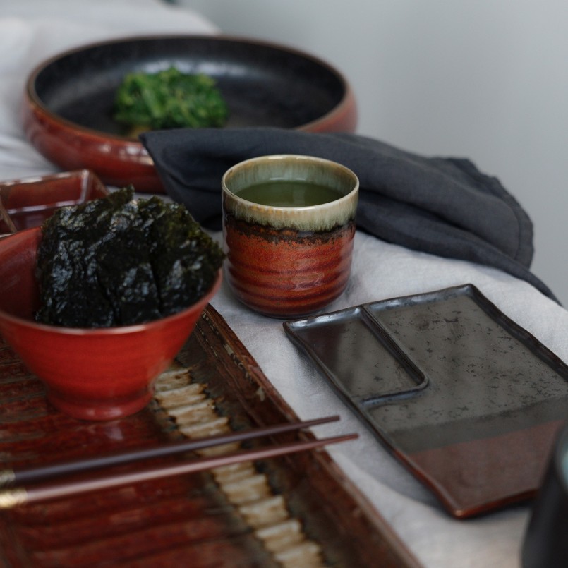 Red and black earthenware bowls - Ari - Kare Design