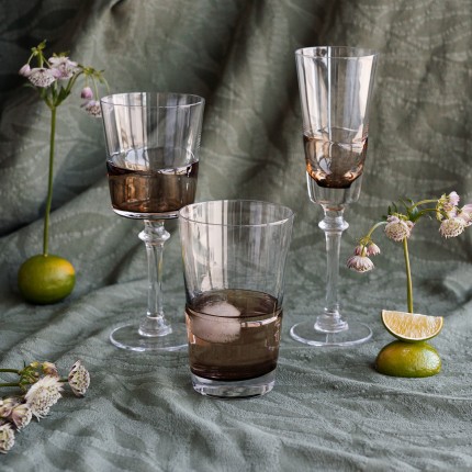 Verres à vin Mimi ambre set de 6 Kare Design