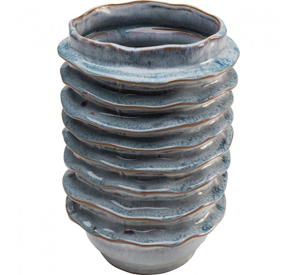 Vase Mina Riffle bleu Kare Design Vase Mina Riffle bleu Kare Design