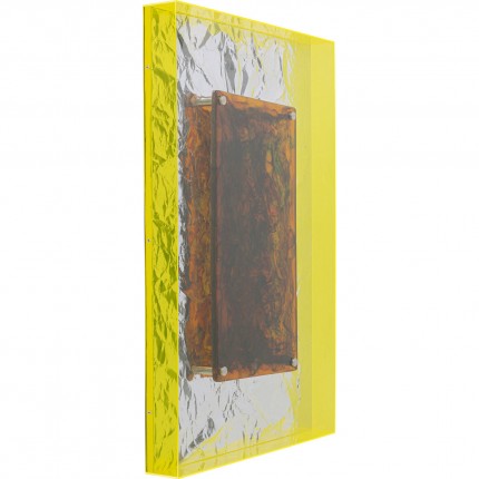 Tableau Crumple 60x90cm rouge Kare Design