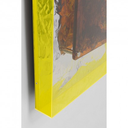 Tableau Crumple 60x90cm rouge Kare Design
